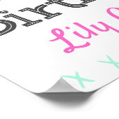 Happy Birthday Kawaii Niedlich Rainbow Party Sign Poster (Ecke)