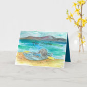 Happy Birthday Kayak Mountain Lake Beach Wasser Karte (Gelbe Blume)