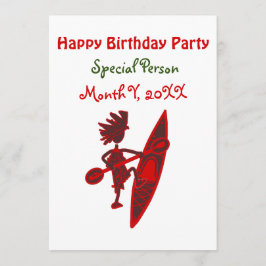 Happy Birthday Kayaker Virtual Einladung