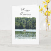 Happy Birthday | Kayaking Foto Karte (Gelbe Blume)