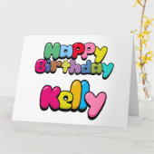 Happy Birthday Kelly Karte (Gelbe Blume)