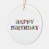 Happy Birthday Keramik Ornament (Links)
