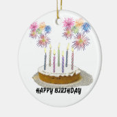 Happy Birthday Keramik Ornament (Links)