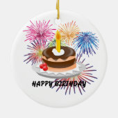 Happy Birthday Keramik Ornament (Hinten)