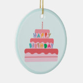Happy Birthday Keramik Ornament (Rechts)