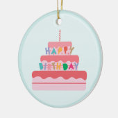 Happy Birthday Keramik Ornament (Links)
