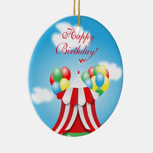 Happy Birthday Keramik Ornament (Rechts)