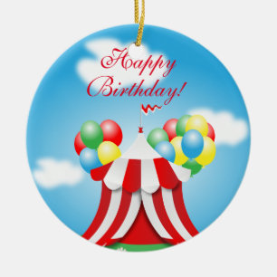 Happy Birthday Keramik Ornament