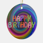 Happy Birthday Keramik Ornament (Links)