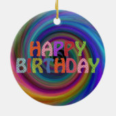 Happy Birthday Keramik Ornament (Hinten)