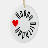 Happy Birthday Keramikornament (Rechts)