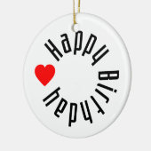 Happy Birthday Keramikornament (Links)
