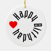 Happy Birthday Keramikornament (Hinten)