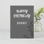 HAPPY BIRTHDAY KERRY EINLADUNG (Stehend Vorderseite)