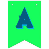 Happy Birthday Kerzen und Farben Wimpelkette (Dritte Fahne)