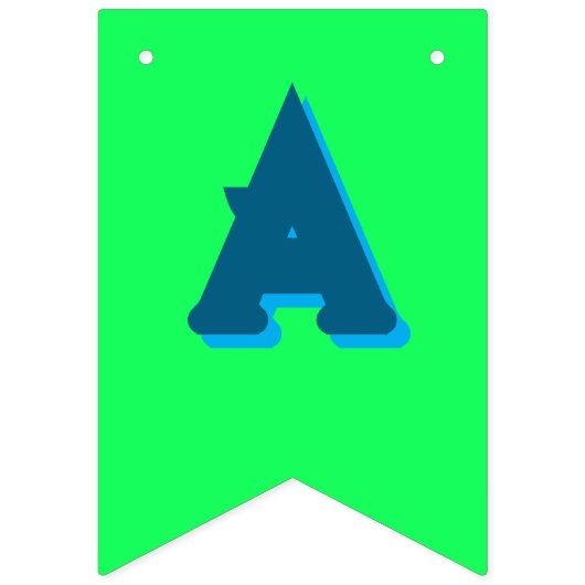 Happy Birthday Kerzen und Farben Wimpelkette (Dritte Fahne)