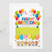 Happy Birthday Kids Feiertagskarte (Vorne/Hinten)