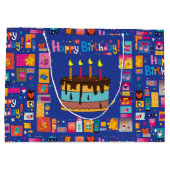 Happy Birthday Kids Große Geschenktüte (Rückseite)