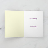 Happy Birthday Kids Name Crayon Design Gruß Karte (Innenseite)