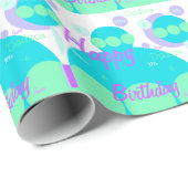 Happy Birthday Kids Personalisiert Wrapping Paper Geschenkpapier (Rolleneckpunkt)