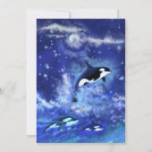 Happy Birthday - Killer Wale auf Vollmond (Rückseite)