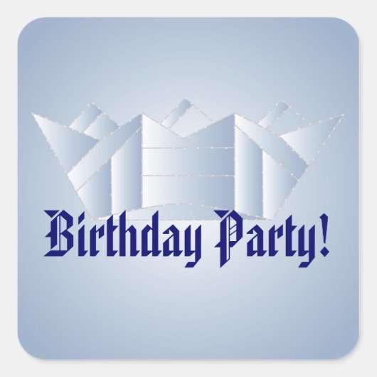 Happy Birthday King Sticker (Vorderseite)