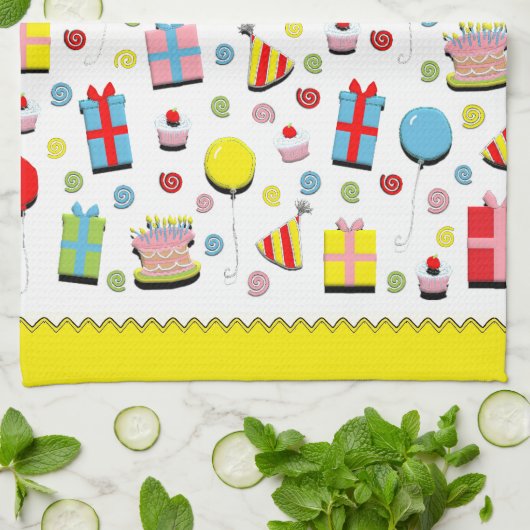 Happy Birthday Kitchen Handtuch (Gefaltet)