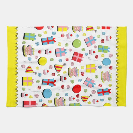 Happy Birthday Kitchen Handtuch (Horizontal)