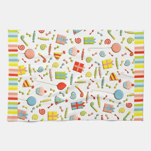 Happy Birthday Kitchen Handtuch (Horizontal)