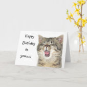 Happy Birthday Kitten Karte (Gelbe Blume)