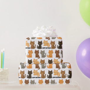 Happy Birthday Kitten Kollektion Geschenkpapier