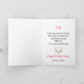 Happy Birthday Kitty Cat Personalize Name Card Karte (Innenseite)