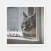 Happy Birthday Kitty Cat Serviette (Vorderseite)
