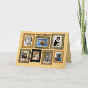 Happy Birthday Kitty Portrait Gallery Card Karte