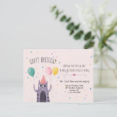 Happy Birthday Kitty Postcard Postkarte (Stehend Vorderseite)