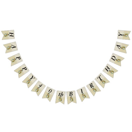 Happy Birthday kleine Viktorianische Girl mit Pupp Wimpelkette (Alle)