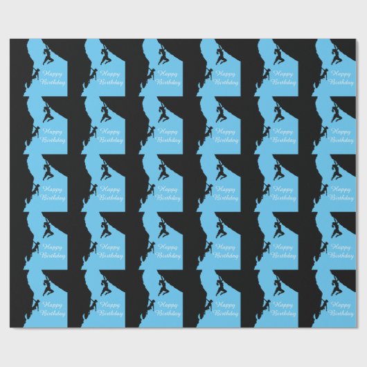 Happy Birthday Kletterer Geschenkpackung Geschenkpapier (Flach)