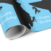 Happy Birthday Kletterer Geschenkpackung Geschenkpapier (Rolleneckpunkt)