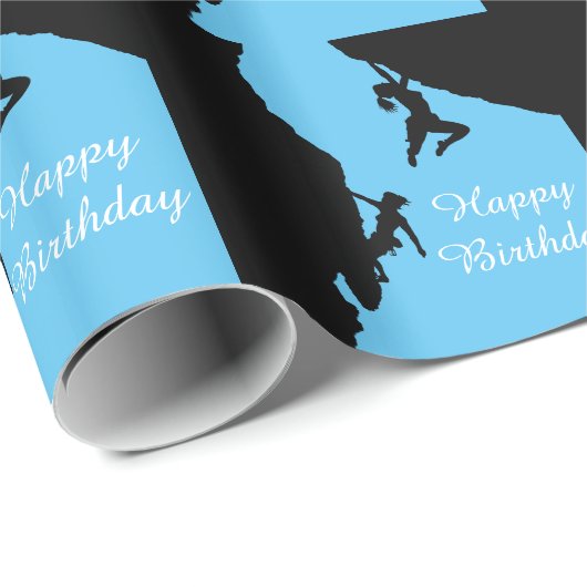 Happy Birthday Kletterer Geschenkpackung Geschenkpapier (Rolleneckpunkt)