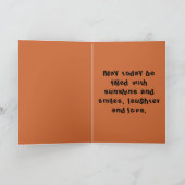 Happy Birthday Kokopelli Musician Notes Custom Karte (Innenseite)