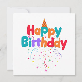 Happy Birthday Konfetti Einladung