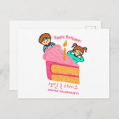 Happy Birthday Korean Hangeul Postkarte (Vorne/Hinten)