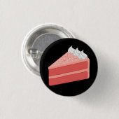 Happy Birthday Köstliche Erdbeerkuchen Button (Vorne & Hinten)
