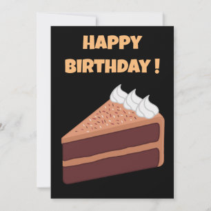 Happy Birthday Köstliche Schokolade Kuchen Einladung