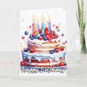 Happy Birthday Köstlicher Party Cake Karte (Vorderseite)