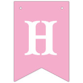 Happy Birthday Kuh drucken rosa Schwarz und Weiß Wimpelkette (Zweite Fahne)