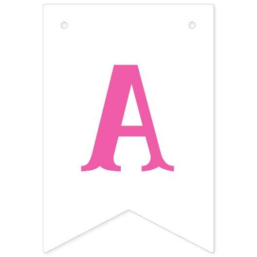 Happy Birthday Kuh drucken rosa Schwarz und Weiß Wimpelkette (Dritte Fahne)