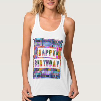 HAPPY BIRTHDAY : Künstler kreiert Schriftart in Fa Tank Top