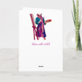 Happy Birthday | Künstlerische weibliche Malerei Karte (Rückseite)