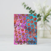 Happy Birthday Kupfer Abstrakt Polka Dots Postkarte (Stehend Vorderseite)